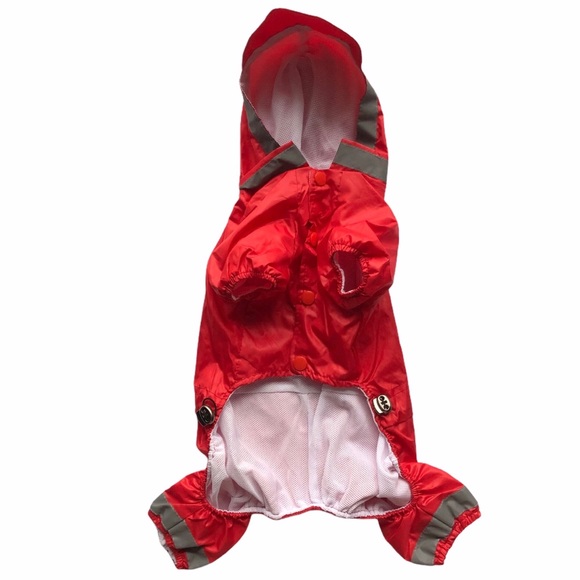 NEW Dog Raincoat S/M RED FBI Bone Working Dog NWOT - Picture 5 of 13